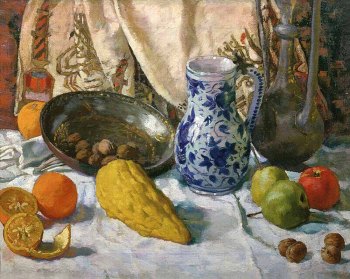 Е.Е.Лансере. Натюрморт  с полотенцем Хаджи-Мурата